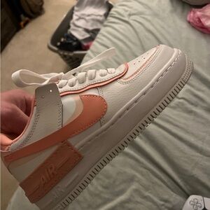 Nike AF 1 washed coral girls size 6.5 new worn once no box